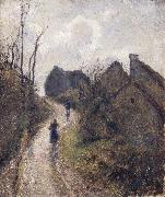 Camille Pissarro Steep road at Osny oil painting reproduction